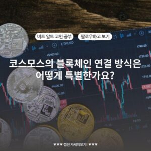 코스모스의 블록체인 연결 방식은 어떻게 특별한가요?