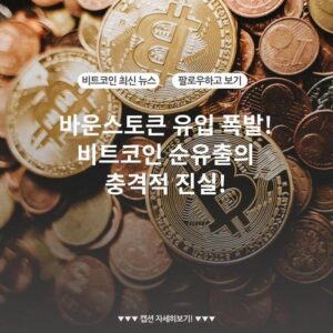 바운스토큰 유입 폭발! 비트코인 순유출의 충격적 진실!