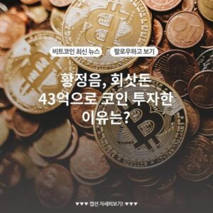 황정음, 회삿돈 43억으로 코인 투자한 이유는?